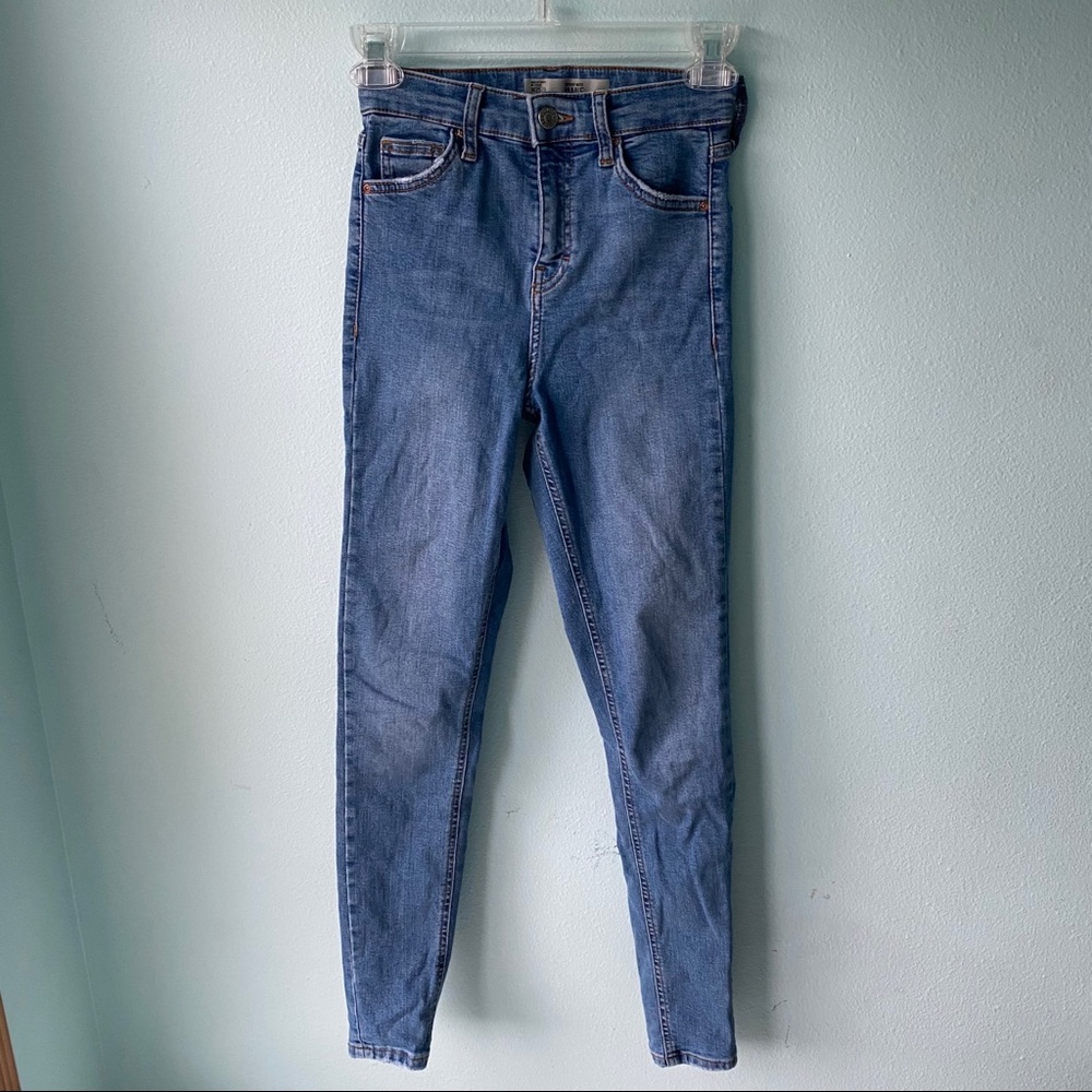 Topshop Jamie Moto Blue Jeans
